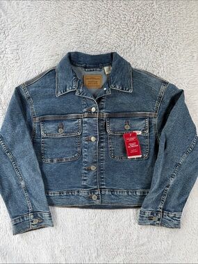 Levi's Dark Blue Denim Trucker Jacket - Women's